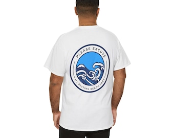 sun sand water salt heavyweight t shirt please excuse my resting beach face cotton t-shirt