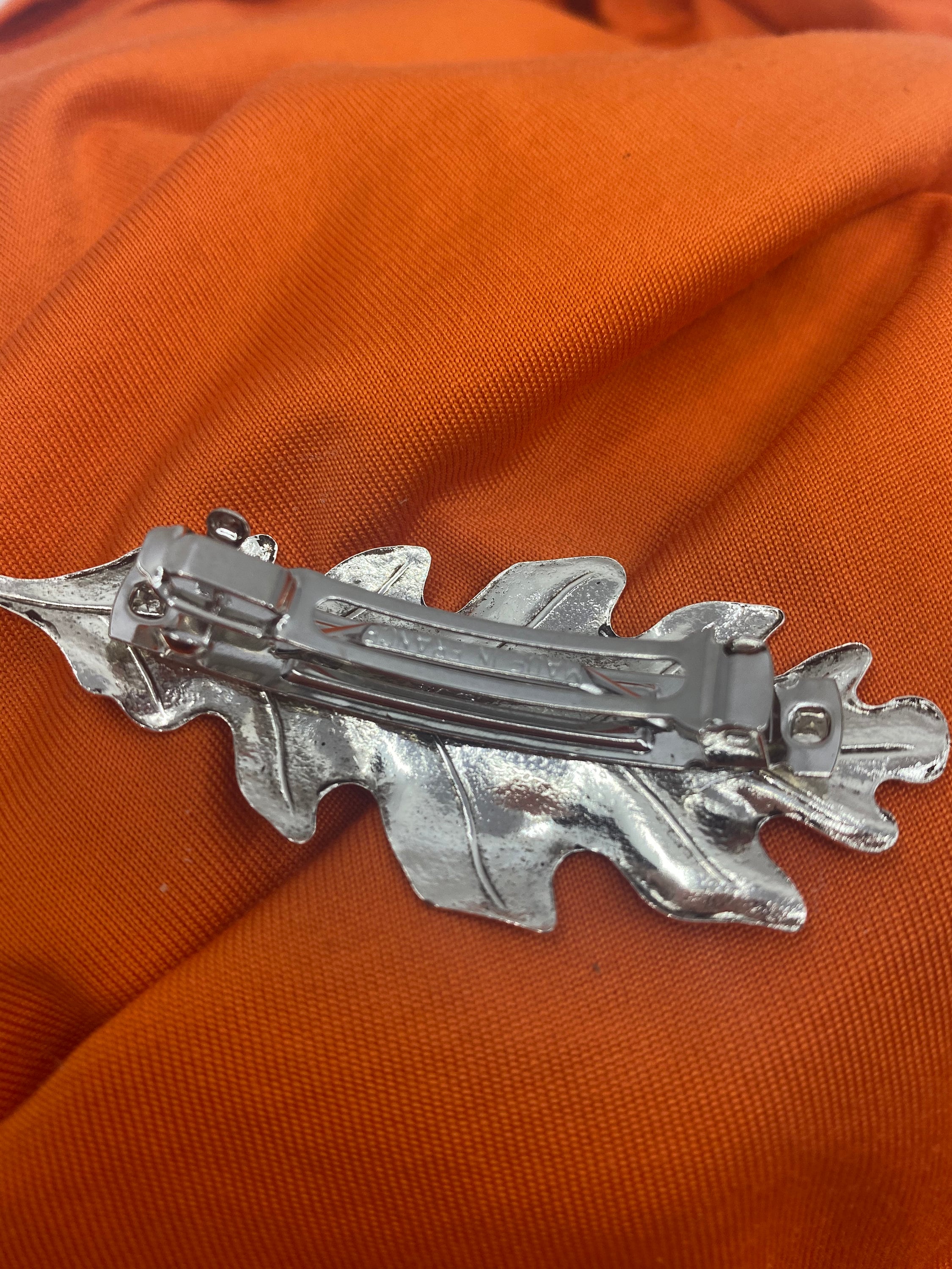 Oak Leaf Hair Clip Silver Barrette Hair Accessories by 