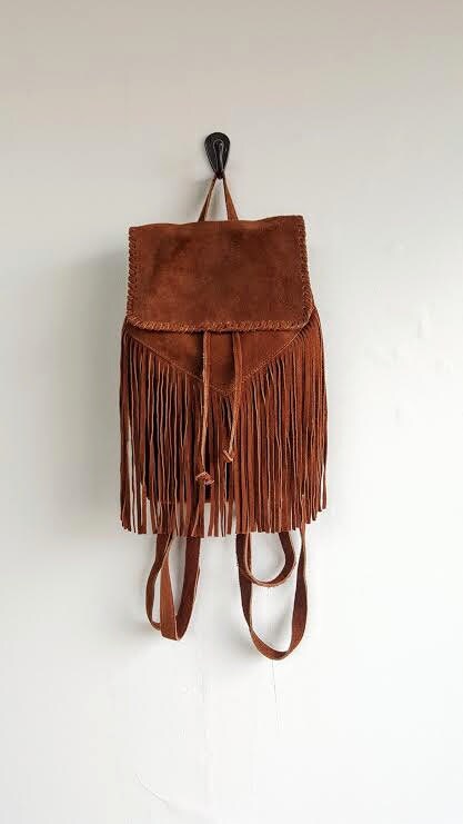 suede fringe backpack