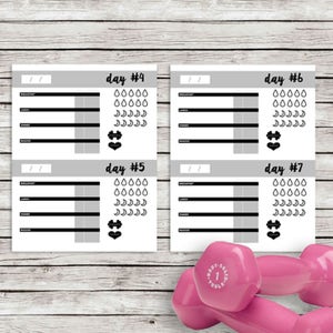 Printable Health and Fitness Tracker Journal Log image 2