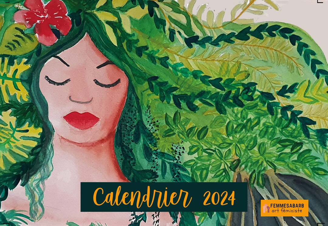 Feminist Calendar 2024 Watercolor Pop Colorful Etsy