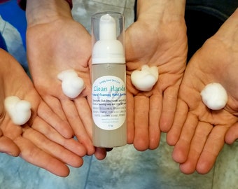 Clean Hands- Natural foaming waterless hand cleanser and soap