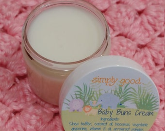 Baby Buns Cream- Natural skin protectant, diaper rash cream, cloth diaper friendly- 2 oz