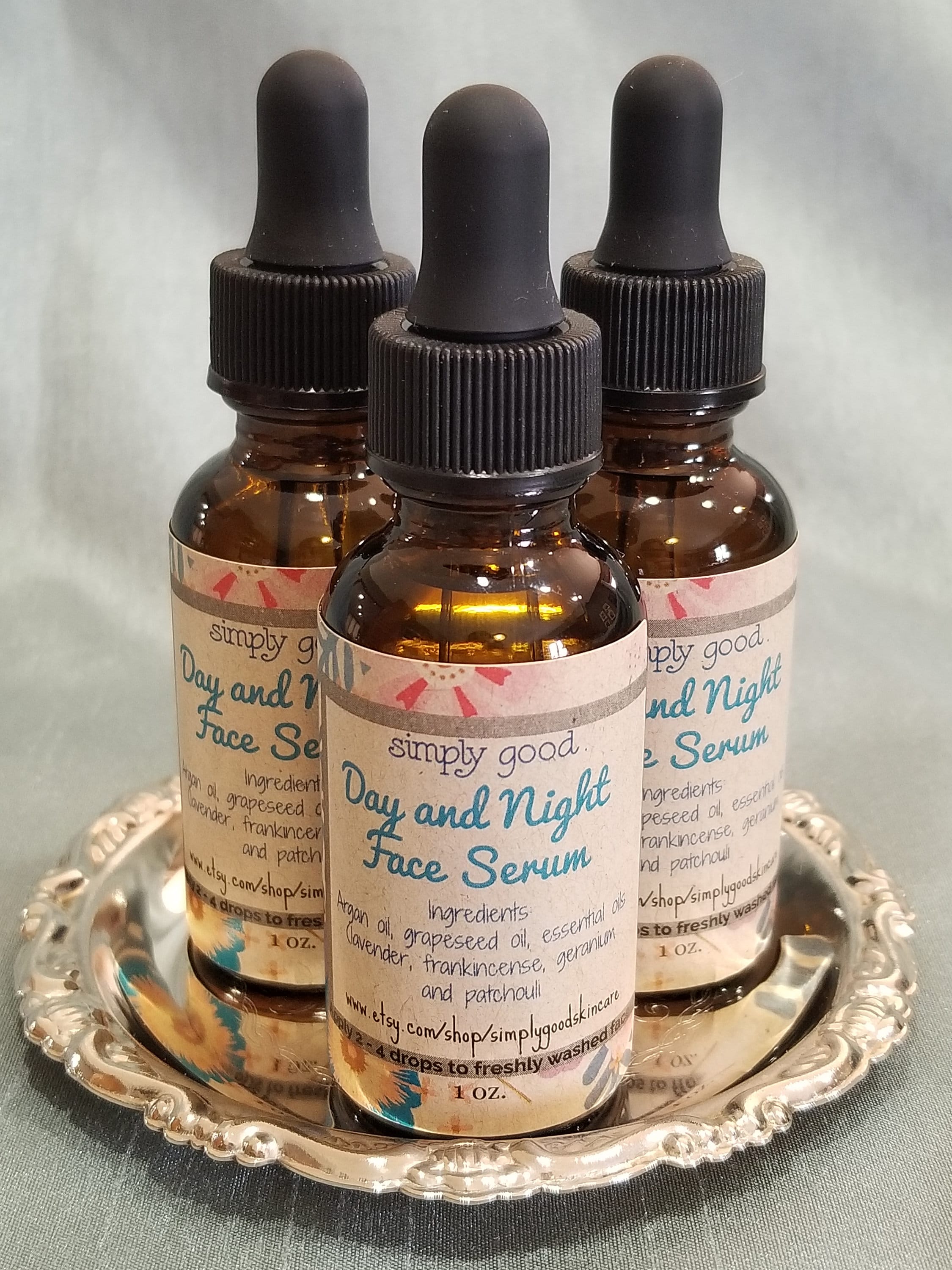 Day and Night Face Serum with argan grapeseed and essential Etsy