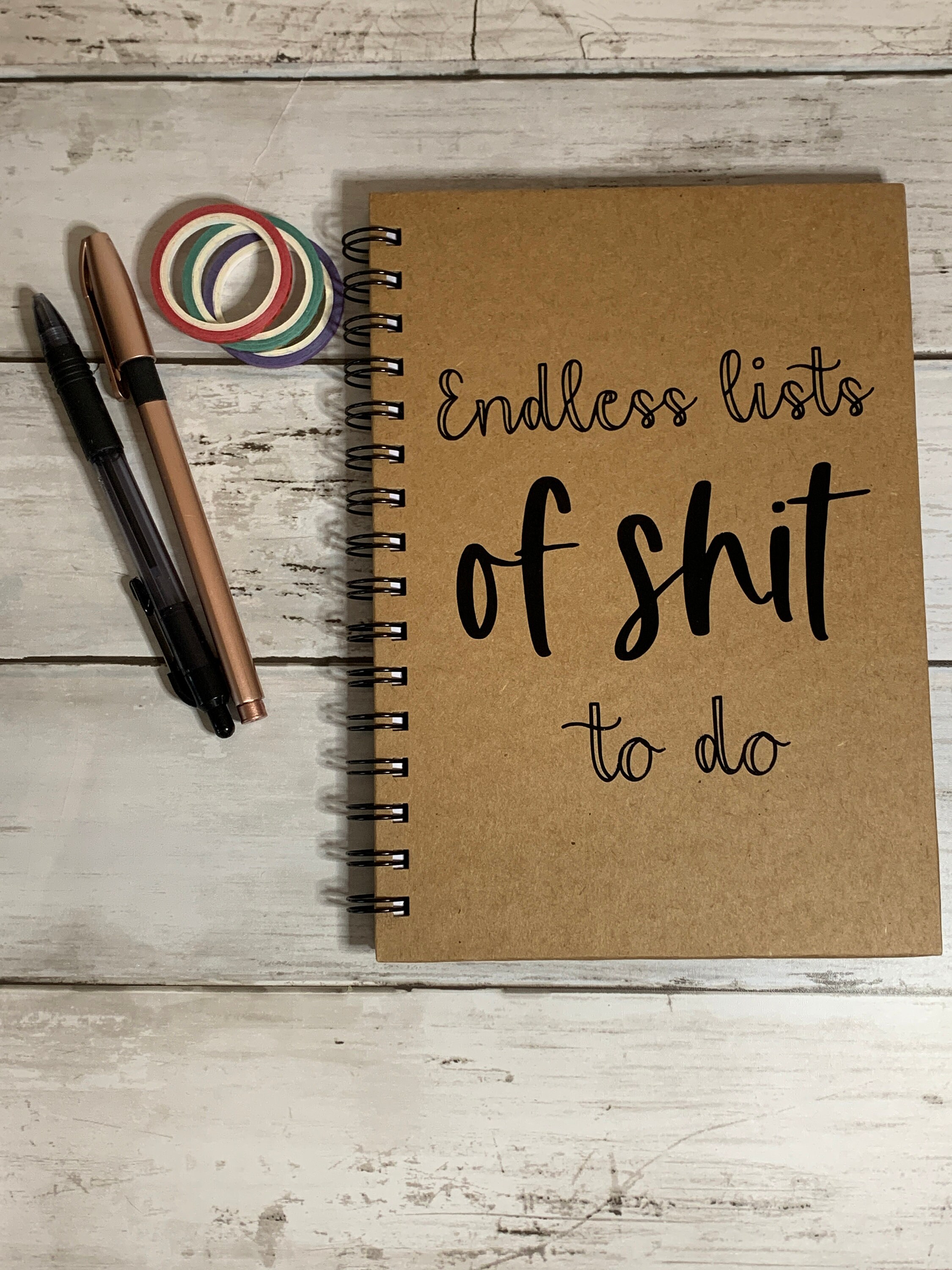 Rude Swearing A5 Spiral Bound Lined Kraft Notebook Book Etsy