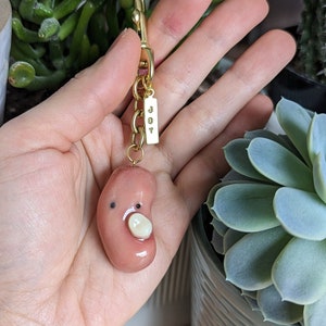 Polymer Clay Charm Keychain Creepy Cute Weird Creatures/ Toothy Pocket Pal Molar/Premolar image 1