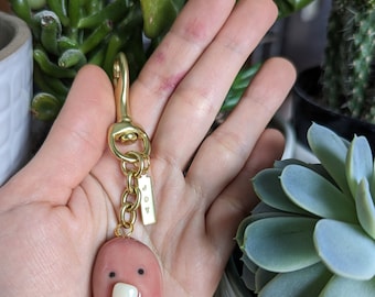 Polymer Clay Charm Keychain Creepy Cute Weird Creatures/ Toothy Pocket Pal- Incisor/Canine