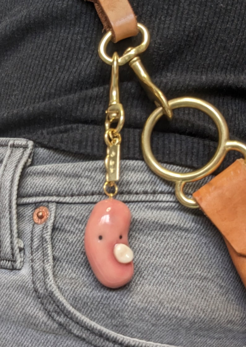 Polymer Clay Charm Keychain Creepy Cute Weird Creatures/ Toothy Pocket Pal Molar/Premolar image 2