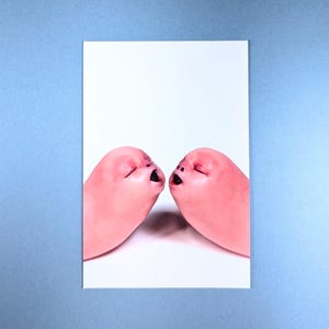 Pépites de bébé-Cartes postales-6 cartes différentes-Figurines étranges mignonnes effrayantes-Cadeau pour un ami-Cadeau de moins de 20 ans, papeterie, mini oeuvre d'art, petite impression artistique