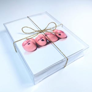 Baby Nuggets Greeting Cards-Blank Inside- 6 Different Cards- Weird Notecard Set With Envelopes-Creepy Cute Weird Figurines
