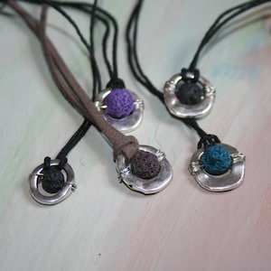 Earthtones Lava Stone Diffuser Necklace, Aromatherapy Natural Necklace,  Essential Oil Necklace, Lava Stone Necklace, Aromatherapy Jewelry