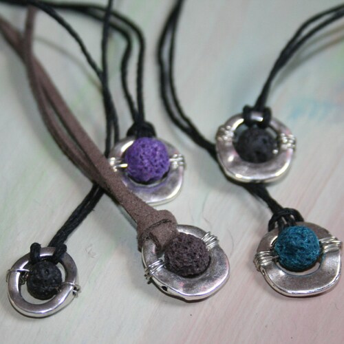 Earthtones Lava Stone Diffuser Necklace, Aromatherapy Natural Necklace,  Essential Oil Necklace, Lava Stone Necklace, Aromatherapy Jewelry