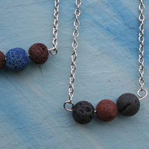 Essential Oil Diffuser Necklace, Colored Lava Bead Necklace, Lava Stone Diffuser, Aromatherapy Necklace, Chain Necklace Lava Stone, Beaded