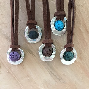 Earthtones Lava Stone Diffuser Necklace, Aromatherapy Natural Necklace,  Essential Oil Necklace, Lava Stone Necklace, Aromatherapy Jewelry.
