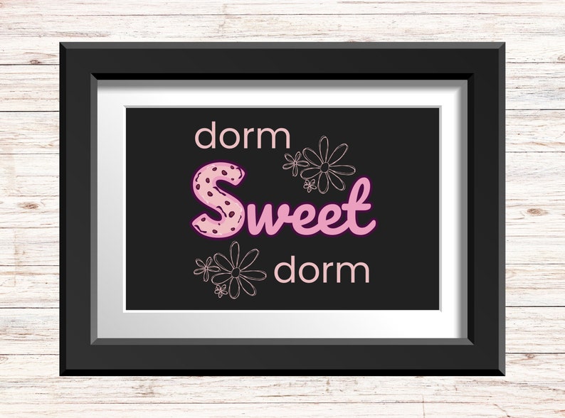 Dorm Sweet Dorm PNG | College Girls | Preppy Dorm Room Decor | Girly ...