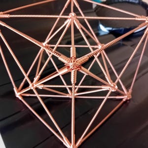 New Design Big Metatron Cube With Tensor Copper Wires, Sacred Geometry, Meditation & Spiritual Tool, Manifestation Practices, Yoga, Reiki