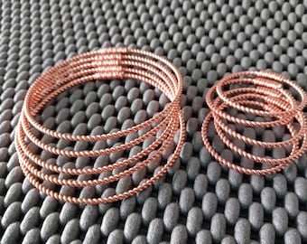 10-Pack Earth Resonance 333 MHz Pure Copper Tensor Rings - Energy Balancing Tools, Sacred Geometry, Grounding, Protection, Water Structuring