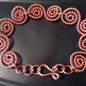 Handmade Copper Khaleme Bracelet, Pure Copper Wire Wrapped Jewelry, Khaleme Tensor Coil Bangle, Sacred Geometry Unisex Bracelet