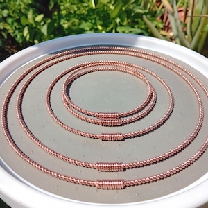 Copper Tensor Rings Set of 5 + 1 as Gift: Sacred Geometry, Empowerment, Life Energy