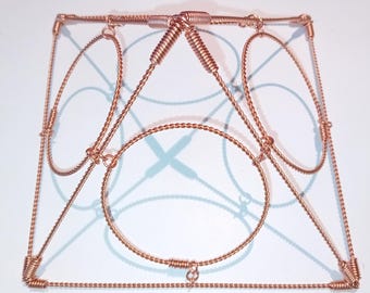 Giza Copper Pyramid, Sacred Geometry Sculpture, Electroculture Decor, Yoga Meditation Crystal Decor