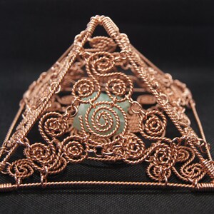 Upgraded New Giza Style Copper Pyramid With Infinity Twisted Wires, 19 ...