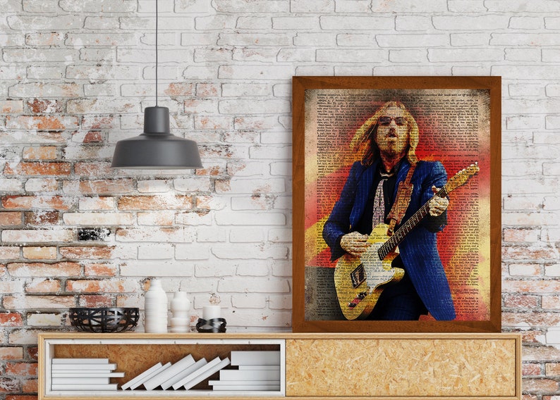 Tom Petty poster Tom Petty wall art Vintage dictionary Etsy