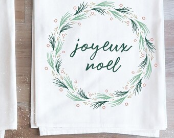 クリスマス用小麦粉袋タオル - クリスマスホステスギフト - クリスマスタオル - クリスマスデコレーション - お母さんへのクリスマスプレゼント - クリスマスキッチンデコレーション