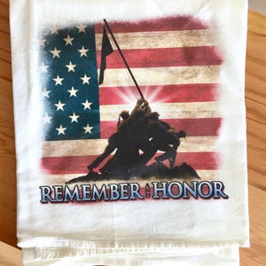 Veterans Memorial Day Towel: Patriotic American Flag Kitchen Decor