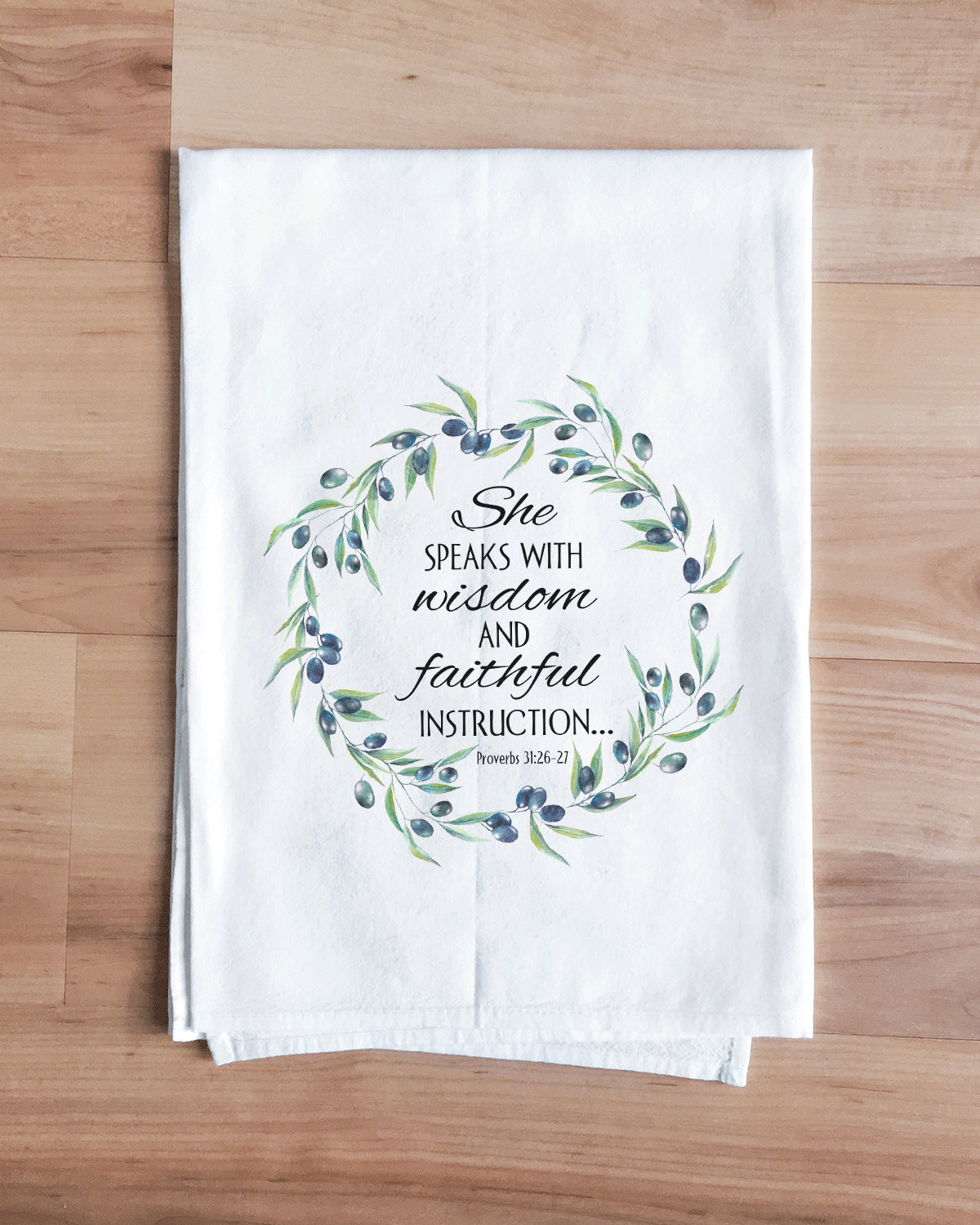 Wisdom Towel Faith Proverbs Flour Sack Kitchen Towel Etsy