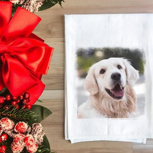 Custom Photo Tea Towel: Personalized Gift and Classic Flour Sack Towel Family Keepsake image 3