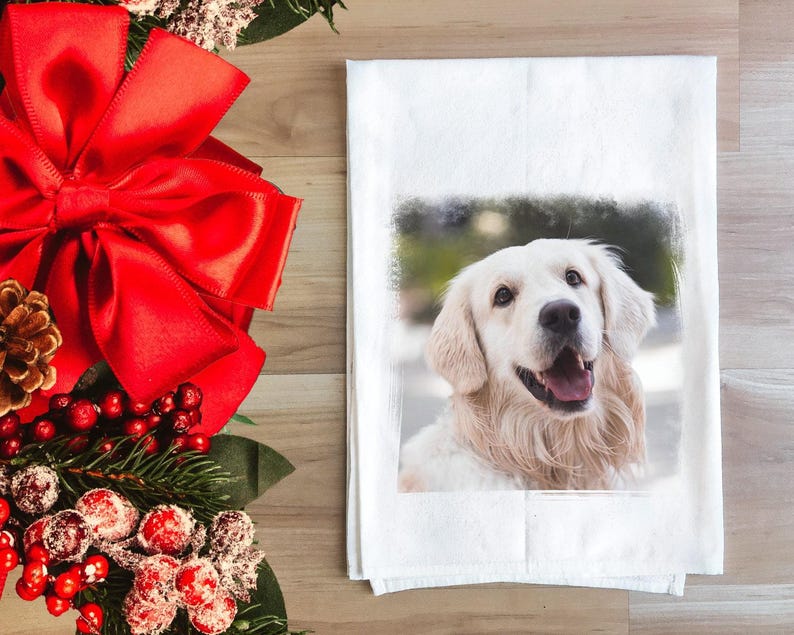 Custom Photo Tea Towel: Personalized Gift and Classic Flour Sack Towel Family Keepsake image 3