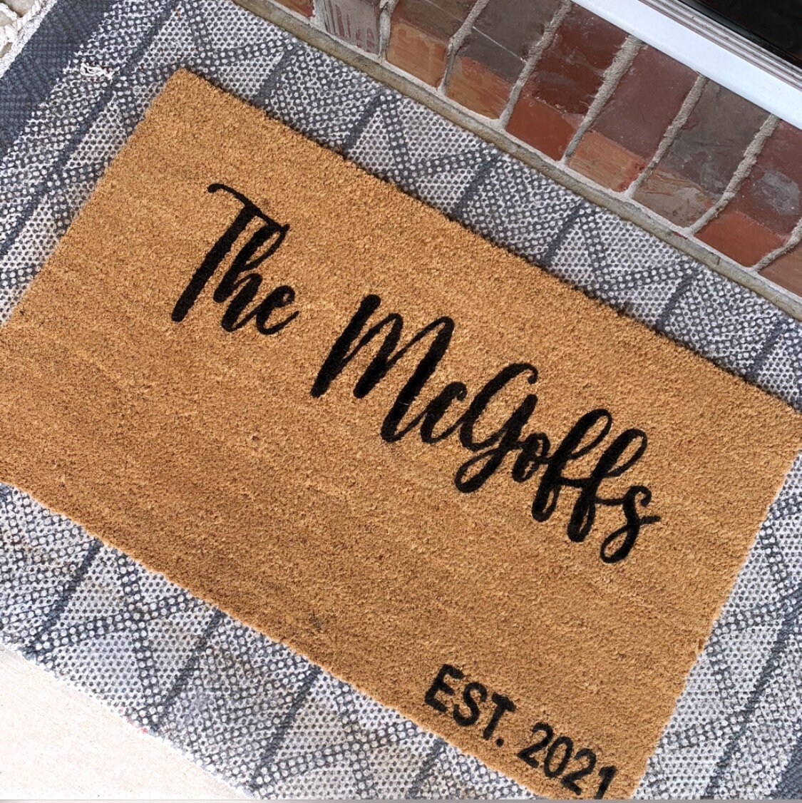 Last Name Doormat Family Name Doormat Etsy
