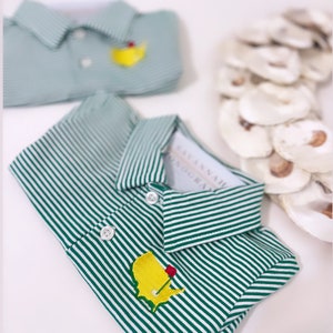 Masters Polo in Green + Navy