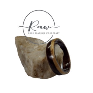 Willow and Australian Walnut Bent Wood Ring