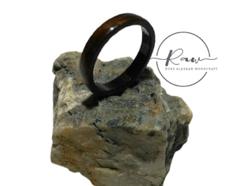 Rosewood bent wood ring