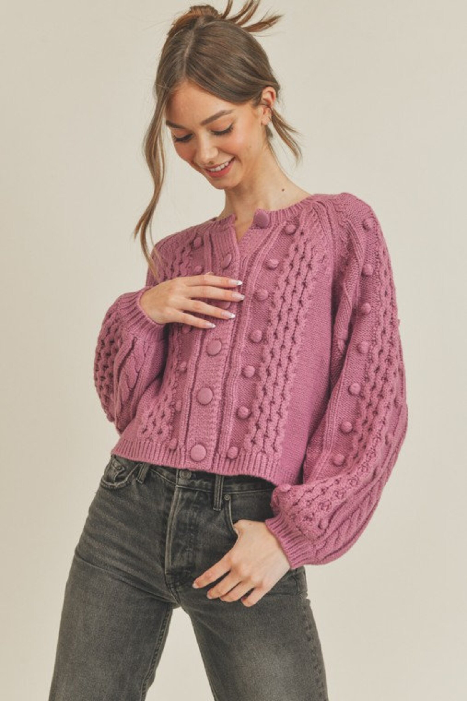 Chunky Cable Knit Cardigan Button Down Sweater Cardigan for - Etsy