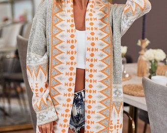 aztec sweater coat