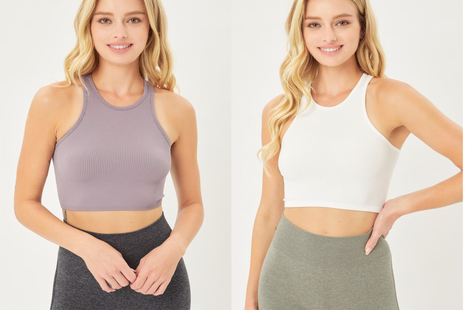 ribbed sports bra tank