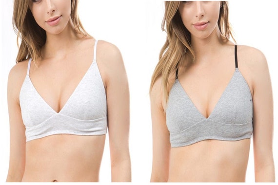 Cotton Jersey Triangle Pullover Bralette Women's Cotton Bra -  Canada