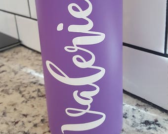 Custom name vinyl decal for Flask Water Bottle