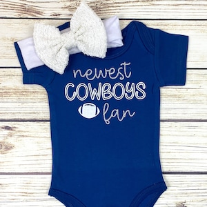 Newest Cowboys Fan Football Bodysuit Outfit For Baby Girl