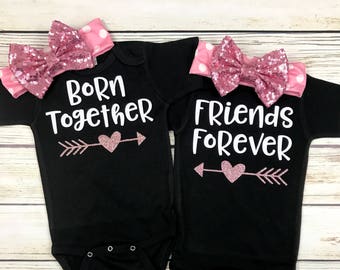 twin baby girl matching outfits