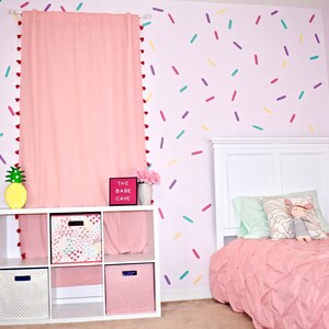 Sprinkles Wall Decal Vinyl Stickers Custom Baby Girl Wall Cupcake Room