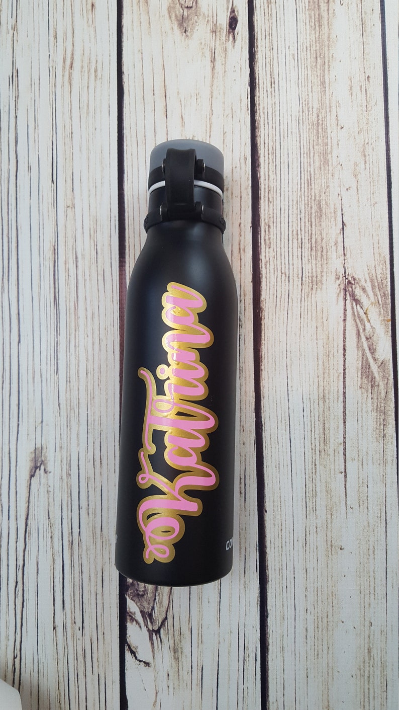 Layered Vinyl Custom Name Decal for Flask Water Bottle Car Etsy