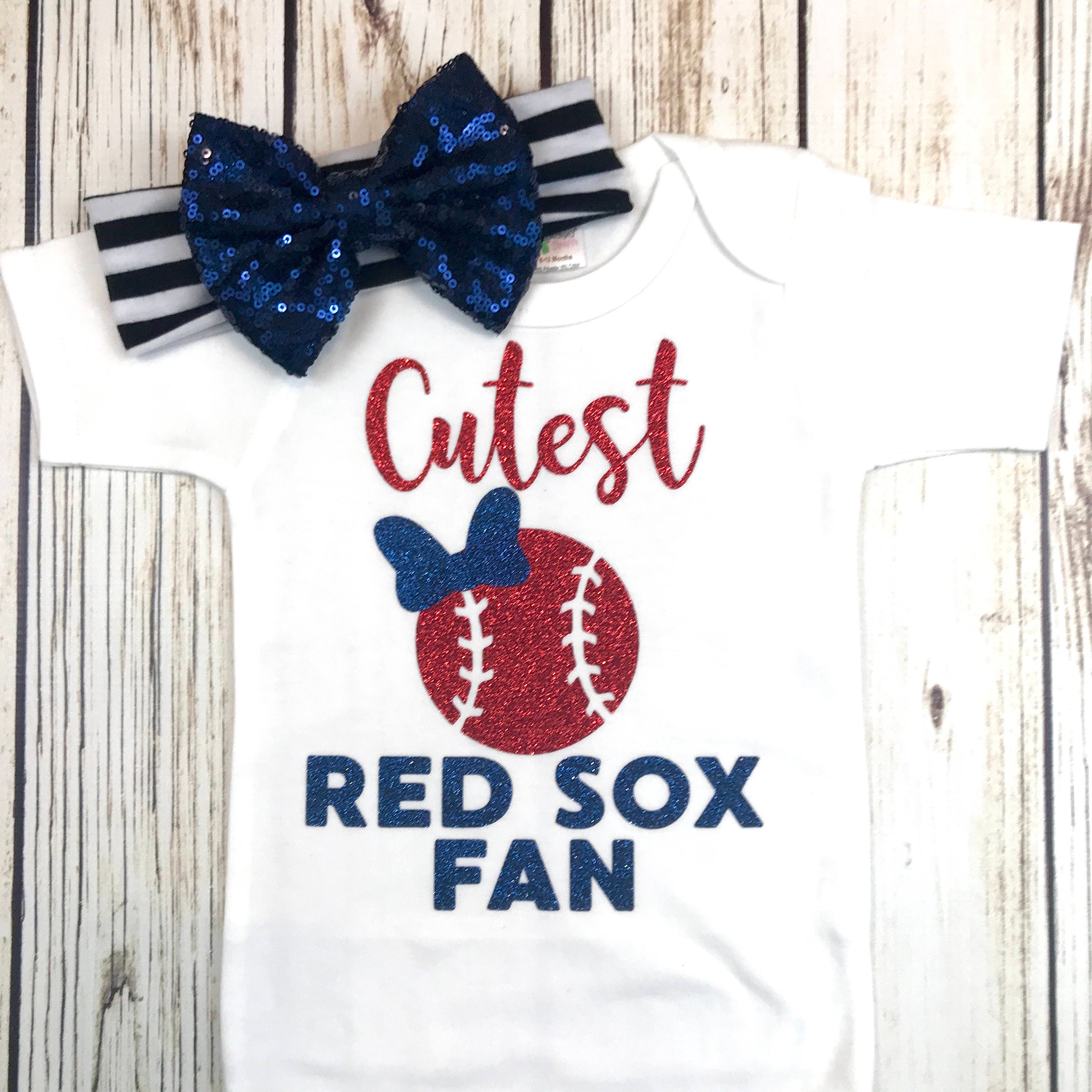 Cutest Red Sox Fan Baseball Outfit for Baby Girl Etsy
