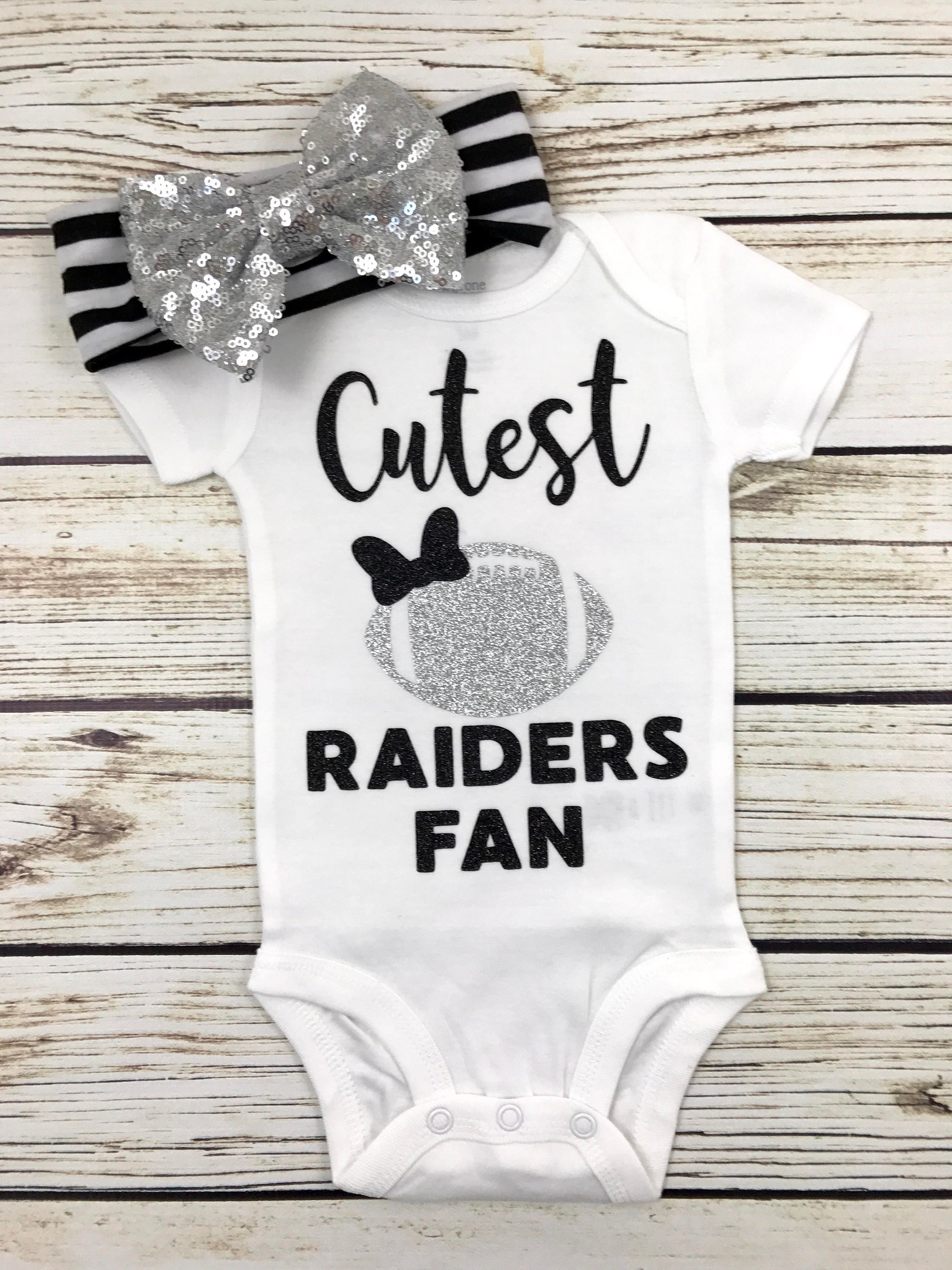 Las Vegas Raiders Girls Infant Too Cute Long Sleeve Bodysuit & Pants Set -  Red