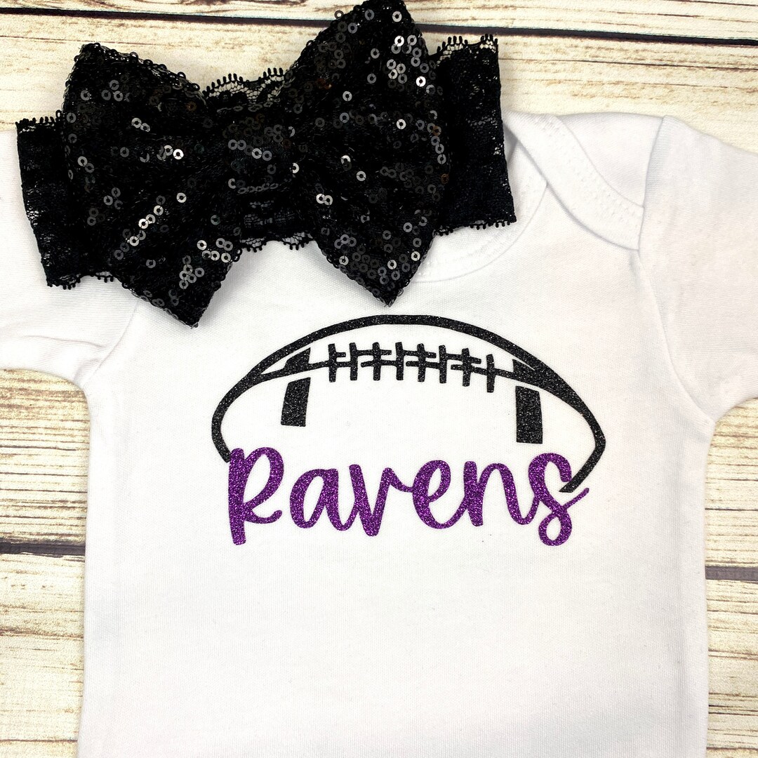 Ravens Football Bodysuit Outfit for Baby Girl Etsy