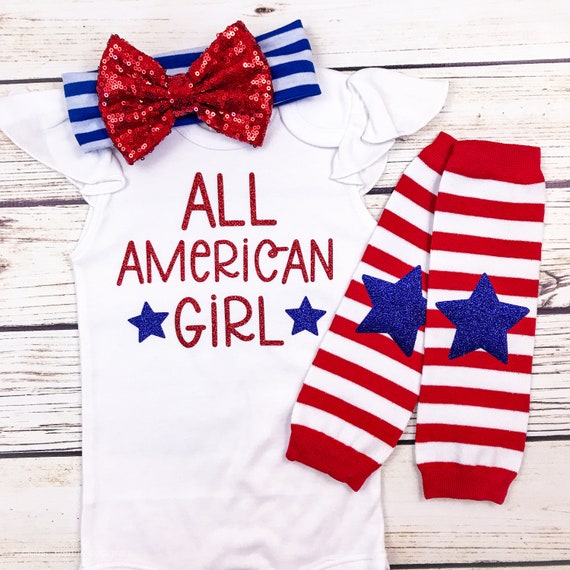 red white and blue baby outfits