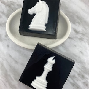 Handmade Charcoal soap set &quot;Chess&quot;