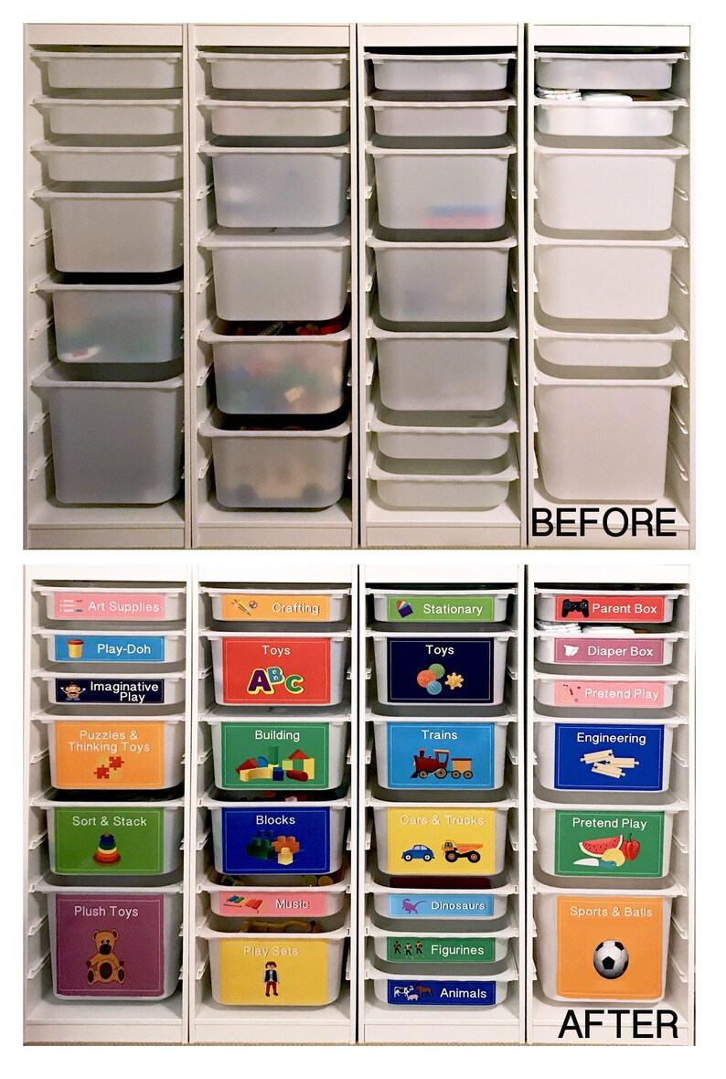 Toy Bin Labels Toy Labels Labels for Organizing Toys Toy Etsy